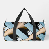 Blauw en Beige Abstract Plunjezak (Achterkant)