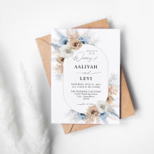 Blauw en beige Boho Floral Wedding 2