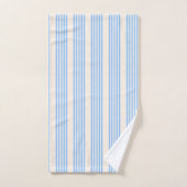 Blauw en beige vijf strips bad handdoek (Handdoek)