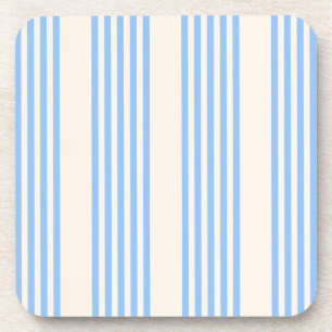 Blauw en beige vijf strips bier onderzetter