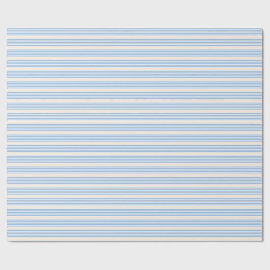 Blauw en beige vijf strips cadeaupapier (Vlak)