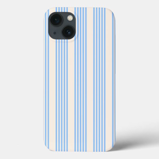 Blauw en beige vijf strips Case-Mate iPhone case (Achterkant)