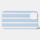 Blauw en beige vijf strips Case-Mate iPhone case (Achterkant (horizontaal))