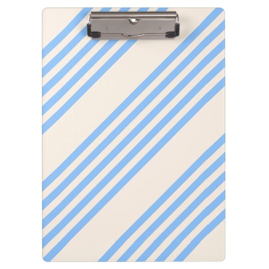 Blauw en beige vijf strips klembord (Voorkant)