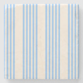 Blauw en beige vijf strips stenen onderzetter (Voorkant)