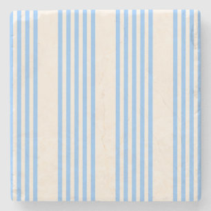 Blauw en beige vijf strips stenen onderzetter