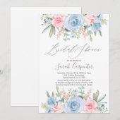 Blauw en blauw Vrijgezellenfeest Kaart (Voorkant / Achterkant)