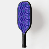 Blauw en Blauwgroen Abstract bloempatroon Pickleball Paddle (Links)
