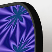 Blauw en Blauwgroen Abstract bloempatroon Pickleball Paddle (Links Detail)