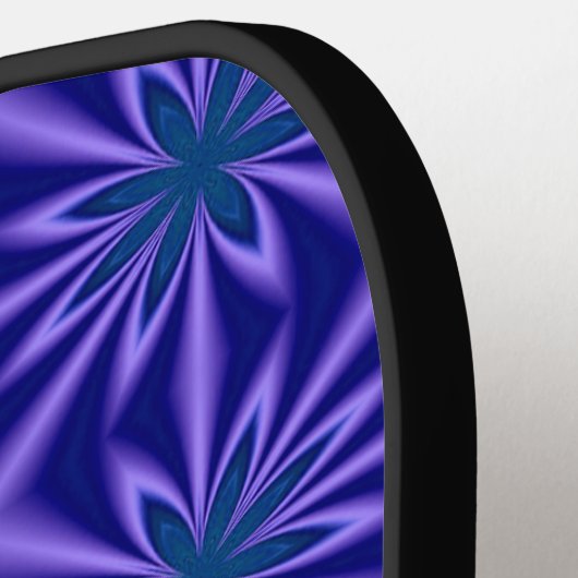 Blauw en Blauwgroen Abstract bloempatroon Pickleball Paddle (Links Detail)