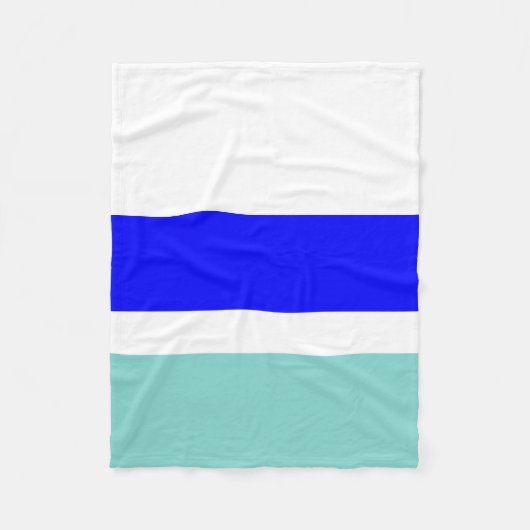 Blauw en Blauwgroen Fleece Deken (Voorkant)