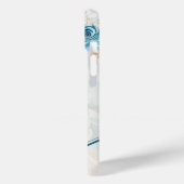 Blauw en Blauwgroen Floral Graphic, "Het leven rev Case-Mate iPhone Case (Achterkant / Links)