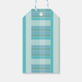 Blauw en Blauwgroen Gecontroleerd Bedankt Labels Cadeaulabel (Achterkant)