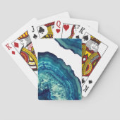 blauw en Blauwgroen gegolfde getoon op blauw Speelkaarten (Achterkant)