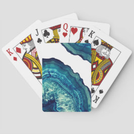  blauw en Blauwgroen gegolfde getoon op blauw Speelkaarten