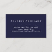 blauw en Blauwgroen gegolfde getoon op blauw Visitekaartje (Achterkant)