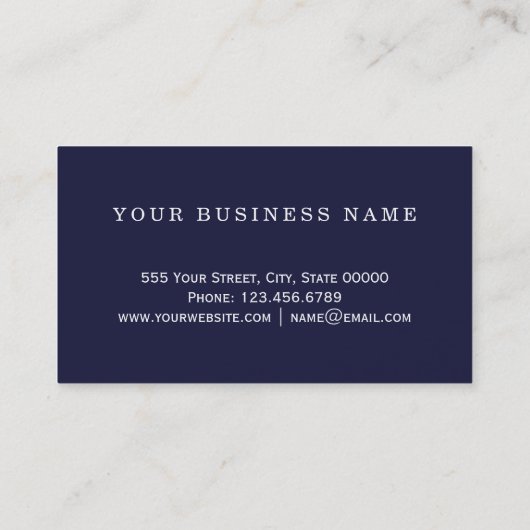  blauw en Blauwgroen gegolfde getoon op blauw Visitekaartje (Achterkant)