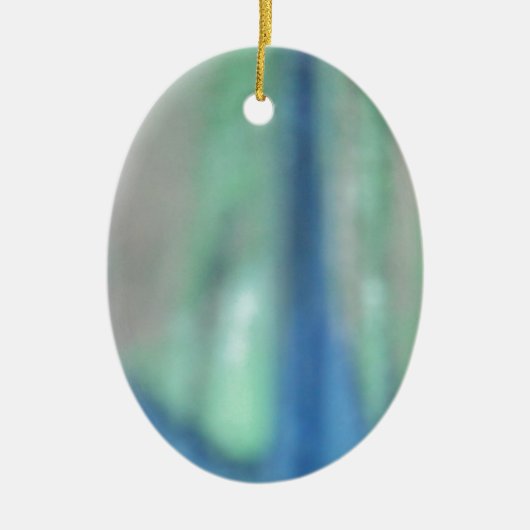 Blauw en blauwgroen groen zee keramisch ornament (Voorkant)