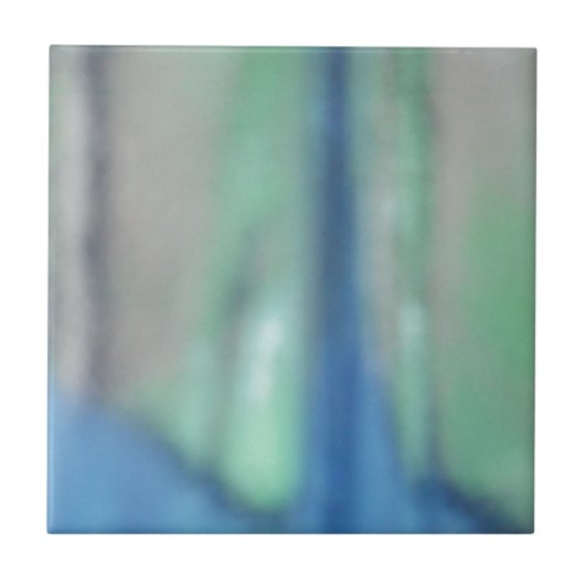 Blauw en blauwgroen groen zee tegeltje (Voorkant)