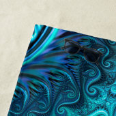 Blauw- en Blauwgroen inktvissenpatroon Strandlaken (In situ)