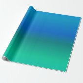 Blauw en Blauwgroen omslagpapier Cadeaupapier (Uitgerold)