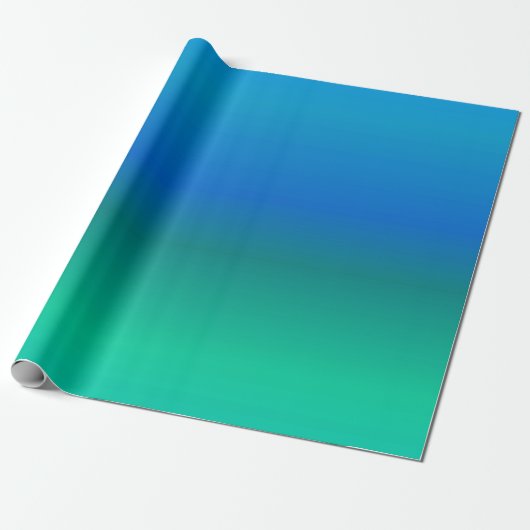 Blauw en Blauwgroen omslagpapier Cadeaupapier (Uitgerold)