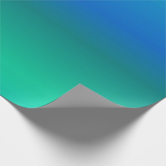 Blauw en Blauwgroen omslagpapier Cadeaupapier (Hoek)