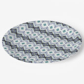 Blauw en Blauwgroen Patterned Document Bord (Gekanteld)