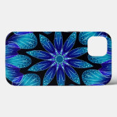 Blauw en Blauwgroen Petals Mandala Case-Mate iPhone Case (Achterkant (horizontaal))