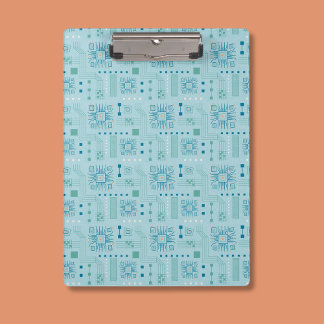 Blauw en Blauwgroen printplaatpatroon Klembord