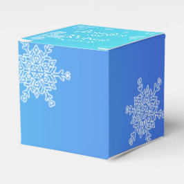 Blauw en Blauwgroen Sneeuwvlok Bruiloft Favor Box Bedankdoosjes