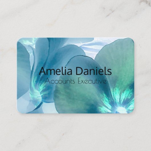 Blauw en Blauwgroen Visitekaartje (Voorkant)