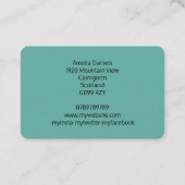 Blauw en Blauwgroen Visitekaartje (Achterkant)