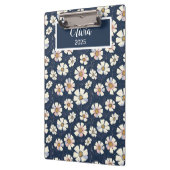 Blauw en bloemenpatroon klembord (Links)