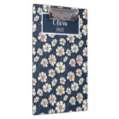 Blauw en bloemenpatroon klembord (Rechts)