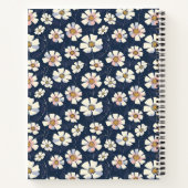 Blauw en bloemenpatroon notitieboek (Achterkant)