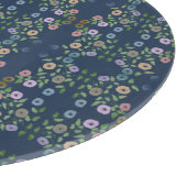 Blauw en bloemig snijplank (Hoek)