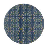 Blauw en bloemig snijplank (Voorkant)
