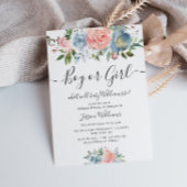 blauw en bloesbloemen baby gender onthullen kaart