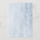 Blauw en Blush Gekleurde Bloemen Bruiloft Informat Informatiekaartje (Achterkant)