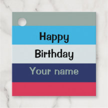 Blauw en bogundy Happy Birthday