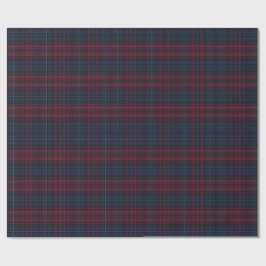 Blauw en bordeaux geruit inpakpapier