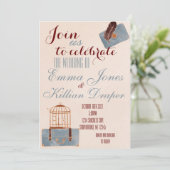 Blauw en Bourgogne Kaart (Staand voorkant)