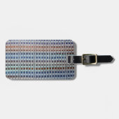 Blauw en Brons pasta papierpatroon Bagagelabel (Voorkant horizontaal)