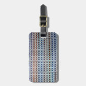 Blauw en Brons pasta papierpatroon Bagagelabel (Voorkant verticaal)