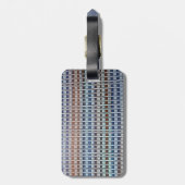 Blauw en Brons pasta papierpatroon Bagagelabel (Achterkant verticaal)