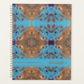 Blauw en Bronze op maat Planner (Voorkant)