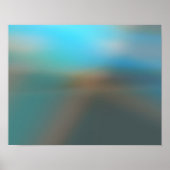 Blauw en bruin Abstract gloed #2 Poster (Voorkant)