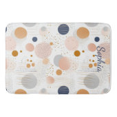 Blauw en Bruin Abstract Kleur DesignFleece Deken Badmat (Voorkant)