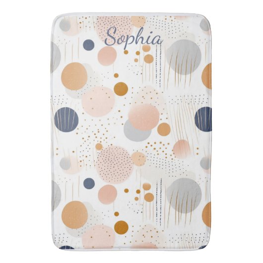 Blauw en Bruin Abstract Kleur DesignFleece Deken Badmat (Voorkant Verticaal)